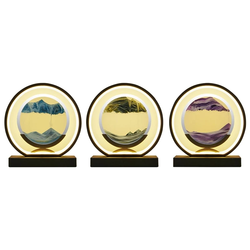 Акция! Движущаяся песчаная художественная картина 3D стеклянная глубоководная