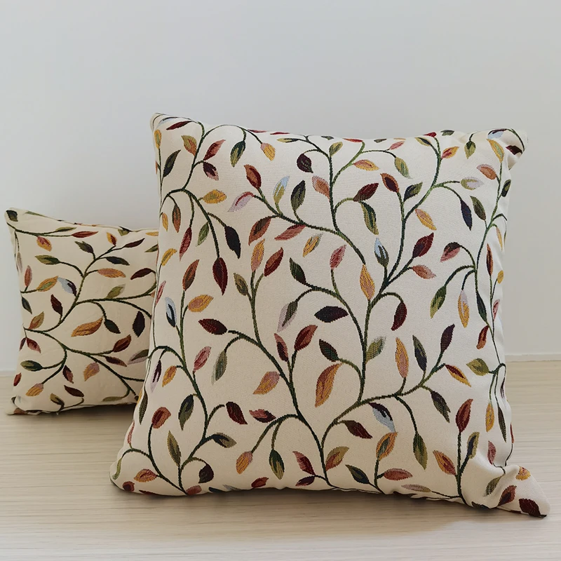

Leaves Cushion Cover 45x45cm 30x50cm Pillow Case Jacquard For Home Decoration Living Room Bed Room Sofa Bed Chair