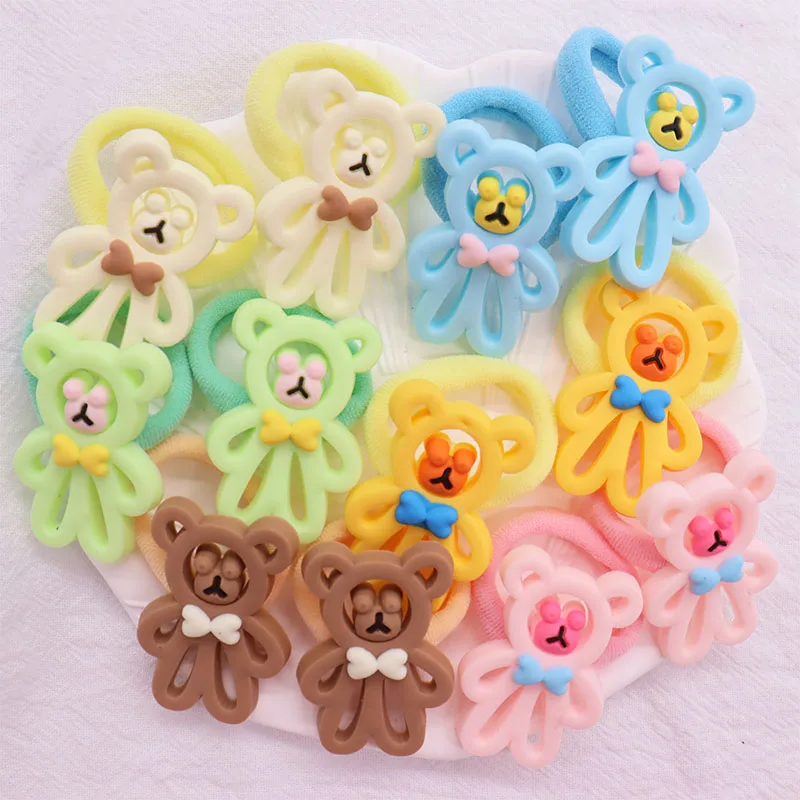 

2 шт./комплект, Детские резинки для волос с медведем