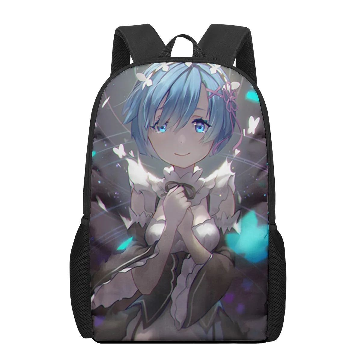 Рюкзак для девочек с 3D рисунком Re Zero Rem ранцы учеников начальной школы Детская