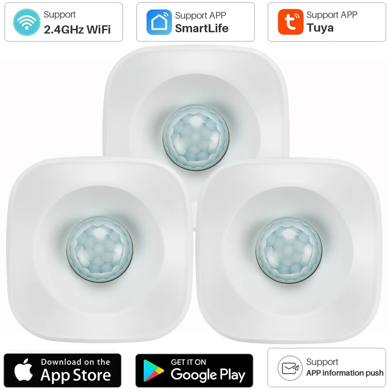 

Wireless PIR Motion Sensor For Tuya Wifi Human Body Sensor Via Google Home Real Time Monitor Infrared Movement Detector