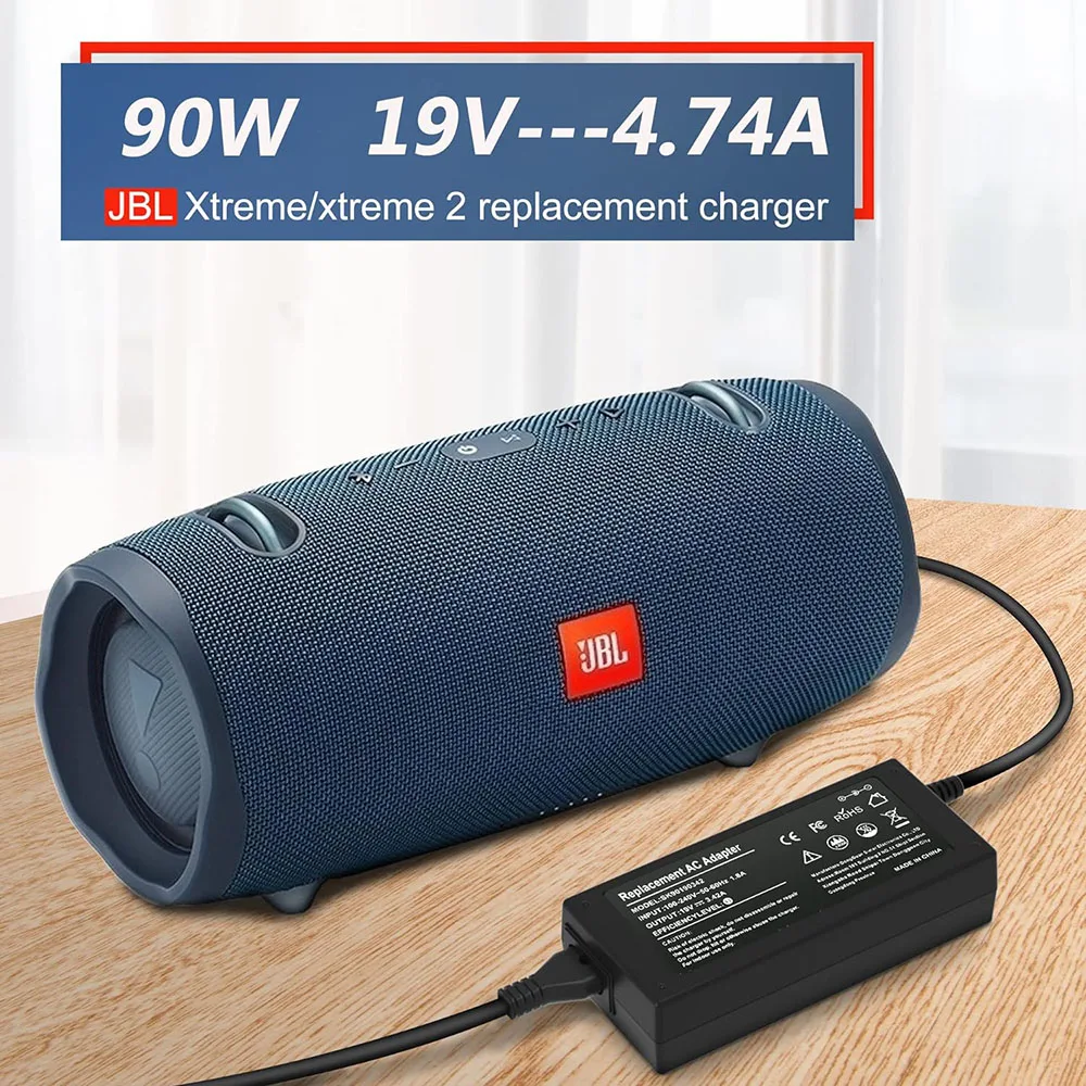 Фото Зарядное устройство 90 Вт, 19 В для зарядного устройства JBL Boombox, Boombox 1, Boombox 2, водонепроницаемый портативный Bluetooth-динамик, адаптер переменного тока, источник питания №2