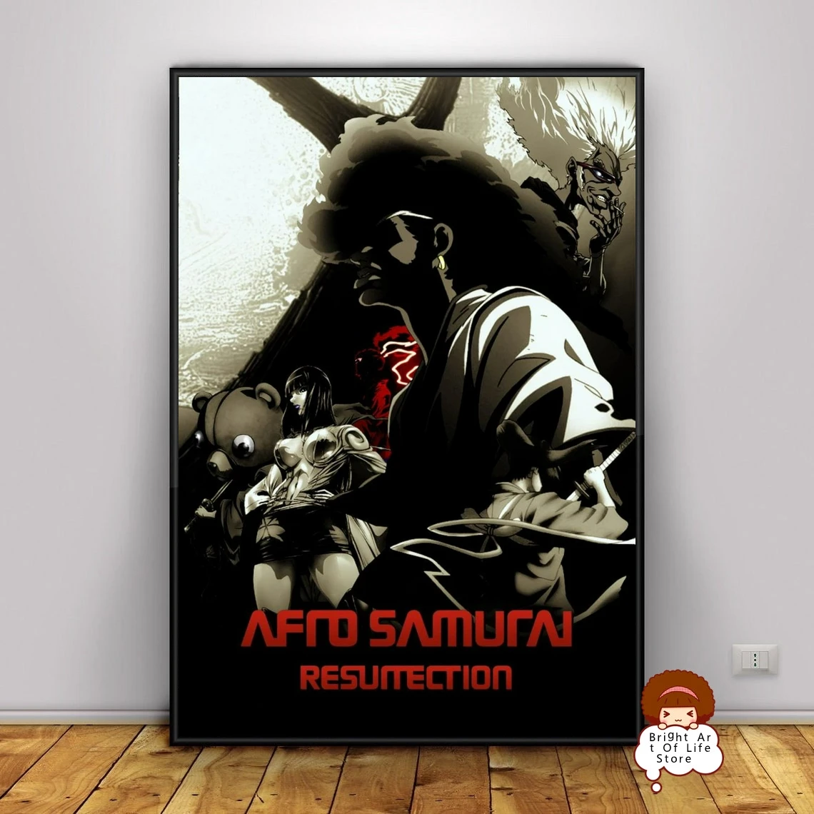 

Afro Samurai Resurrection (2009) Movie Poster Cover Photo Canvas Print Wall Art Home Decor (Unframed)