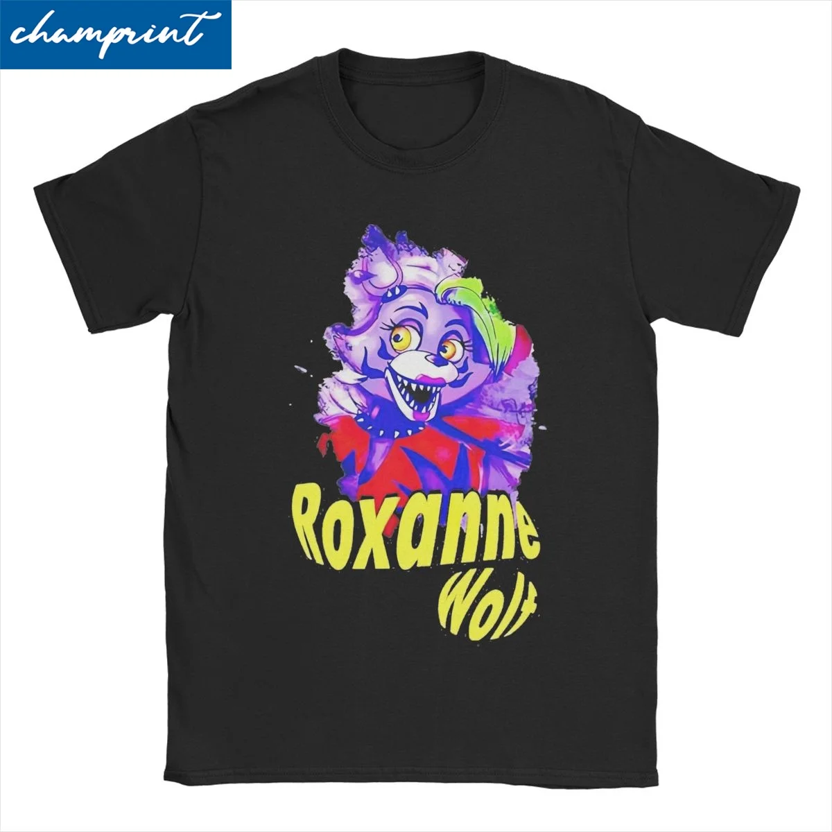 Men Women's Roxanne Wolf Art T Shirts FNAF Cotton Clothing Fun Short Sleeve Crew Neck Tees Summer T-Shirts