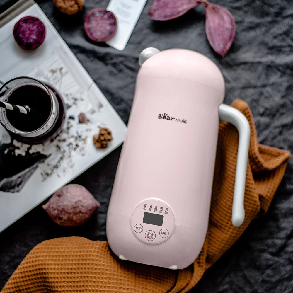 Bear Cute Food Blender Mini Portable Food Mixer Multifunctional Home Smart Soymilk Maker 350ML Stainless Steel Kitchen Appliance