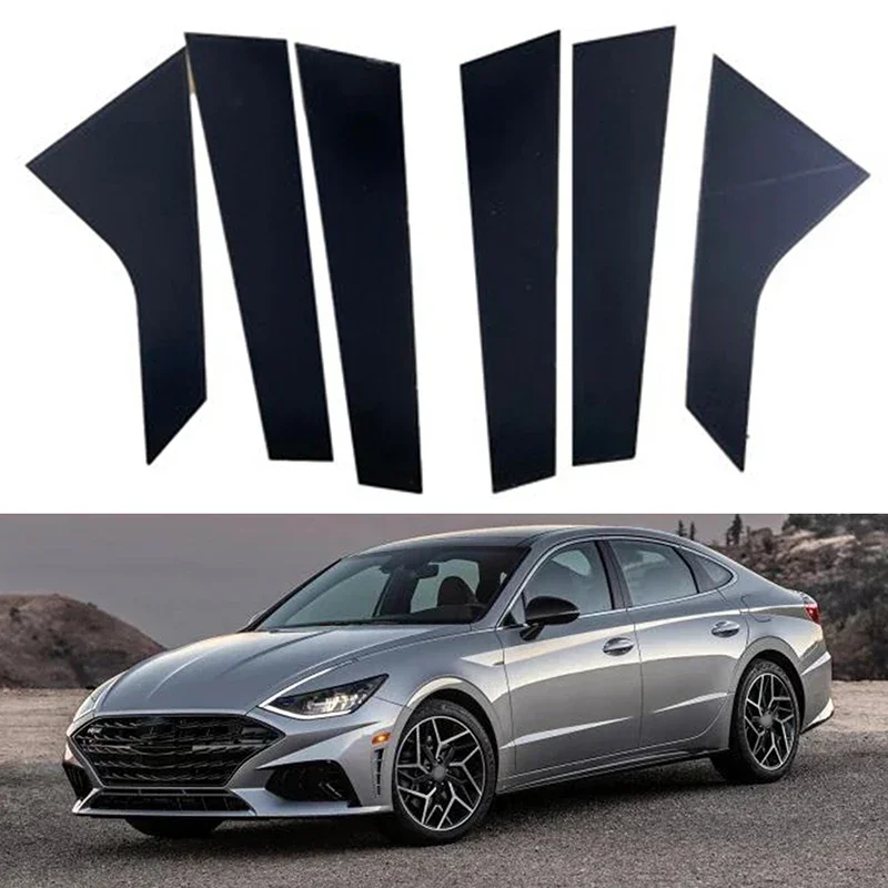 6 шт. наклейки на стойки автомобильного окна двери столба накладка крышку для Hyundai