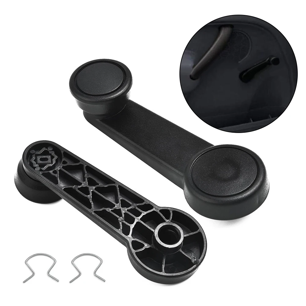 

2Pcs Car Window Crank Winder Handle For Ford Transit Connect Fiesta Focus 1041708 ABS Plastic Black Car Accessories