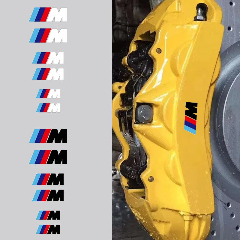 Фото Модные персонализированные наклейки для модификации тормозных суппортов BMW с эмблемой M для моделей E46, E36, E34, F10, E90, F30, E60, E30, E92, E87 №1