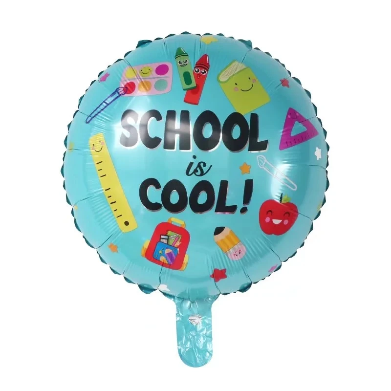 Crayon Box Pencil Foil Balloons Schoolbag Graduation Helium Balloon Birthday Party Decoration Start Back School Is Cool Globos images - 6