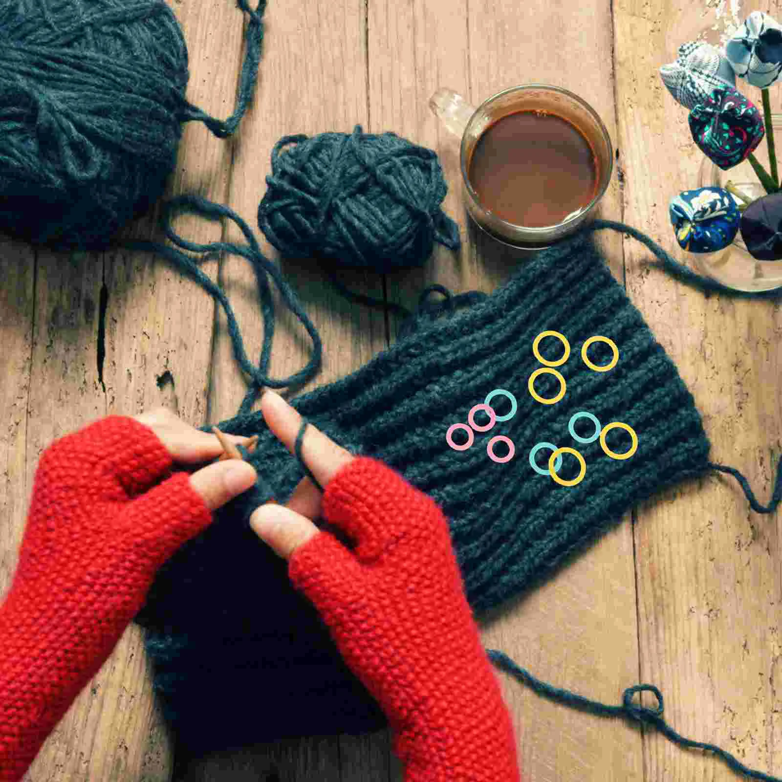 

Markers Knitting Marker Crochet Rings Locking Ring Knit Diy Clip Needle Yarn Lock Anti Assorted Accessorie Tool Crocheting Round