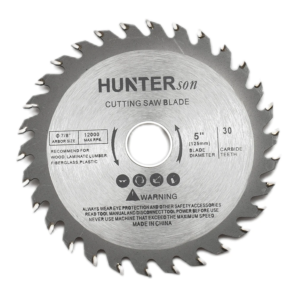 

5inch TCT Circular Saw Blade 30T 125mm Carbide Tipped Wood Cutting Disc Drilling Tool Accessories For Angle Grinder Woodworking