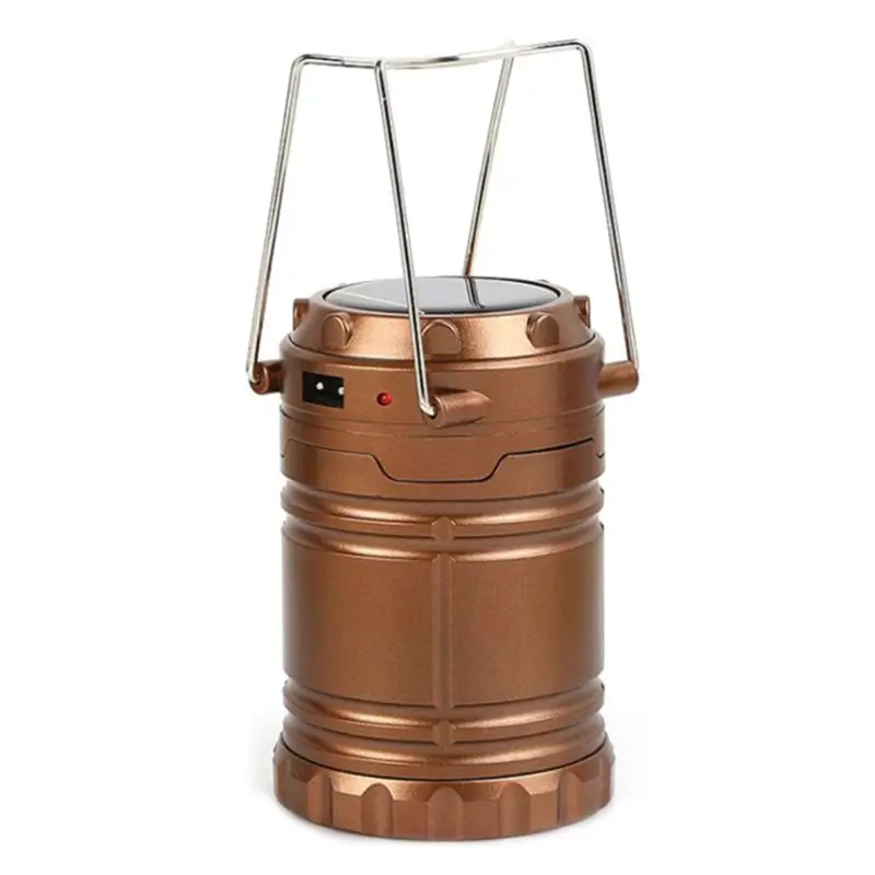 Портативный солнечный 6-светодиодный USB-перезаряжаемый фонарь уличный складной