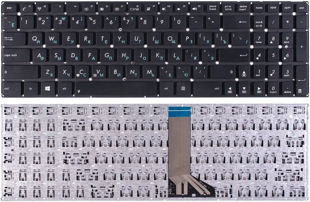 Keyboard black without frame for Asus x555da laptop keyboard | Replacement Keyboards