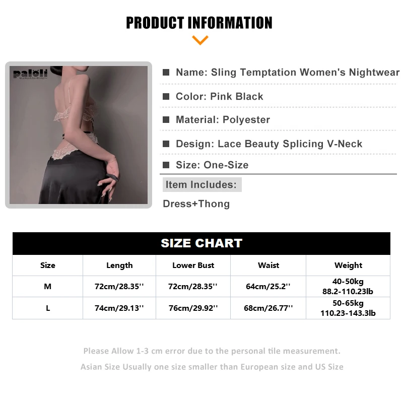 Sexy Black Sling Temptation Women's Nightwear Lace Beauty Splicing V-Neck Embroidery Silk Dress Female Lingerie Summer Sleepwear