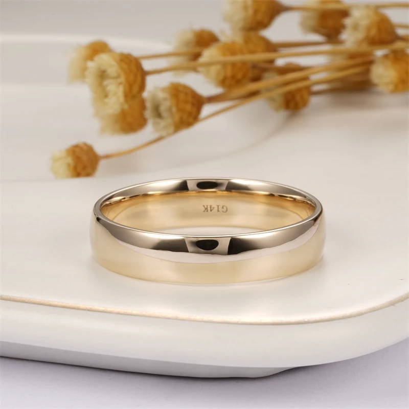 Обручальное Кольцо мужское из желтого золота 14 к 585 пробы 5 мм