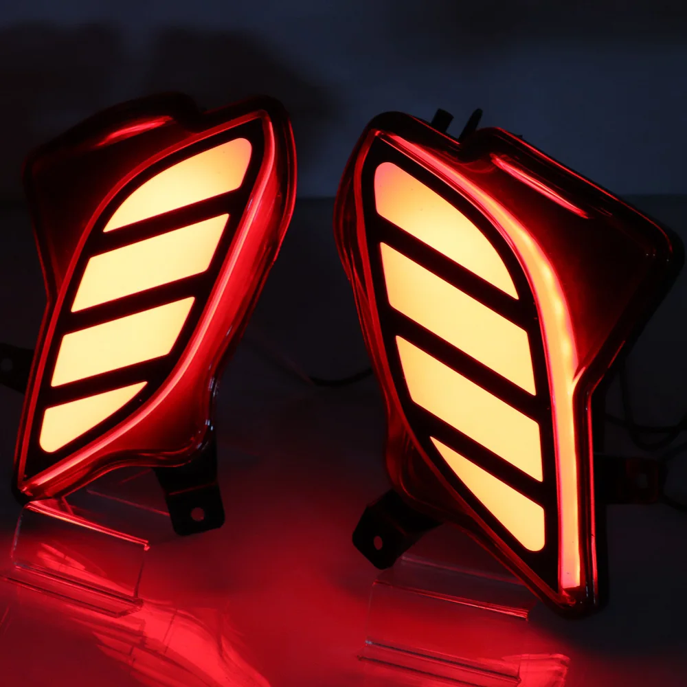 

2 Pieces for Toyota Highlander 2020 2021Car LED Rear Bumper Reflector Brake Lights Turn Signal Light Tail Led Fog Lamp