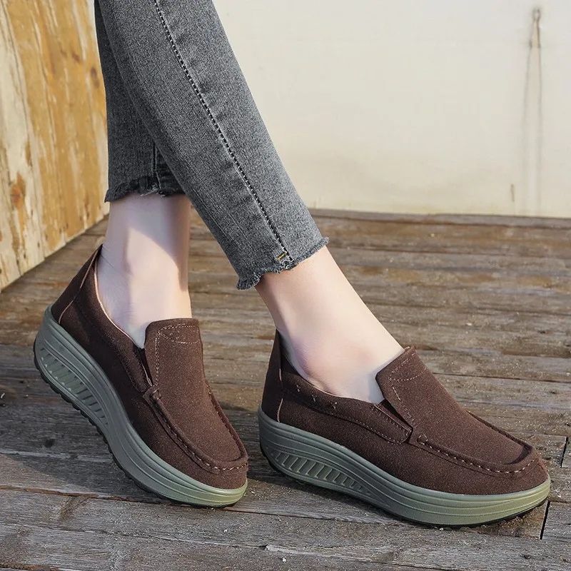 

Кроссовки женские из натуральной кожи, без шнуровки, на платформе 5 см, платформа, увеличивающие рост