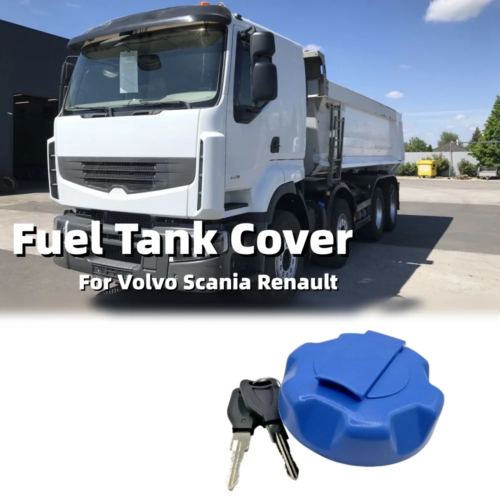 Фото Крышки топливных баков с 2 ключами для грузовиков Volvo, Scania, Renault, 60 мм, запираемые, для дизельного топлива и AdBlue, артикул 3020701221 №2