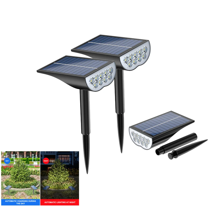 

1/2/4pcs 9LED Solar Light Outdoor Solar Lamps IP65 Waterproof Solar Powered Sunlight For Garden Decoration Solar Spotlights