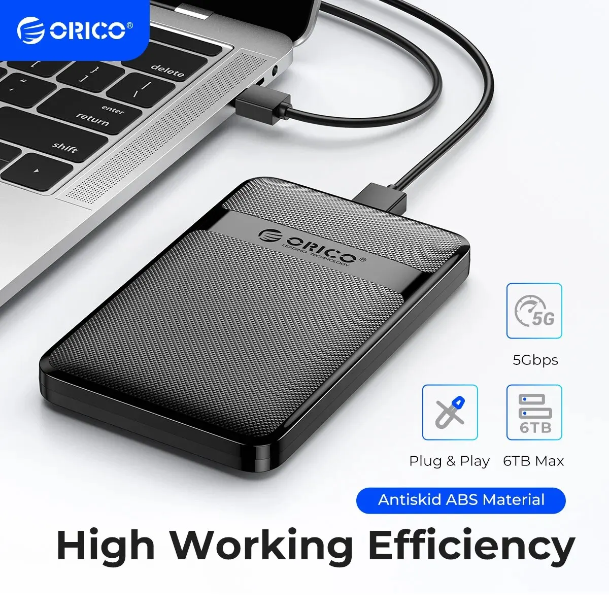 Внешний HDD-корпус ORICO 2 5 дюйма SATA на USB/Type-C макс. 6 Гбит/с