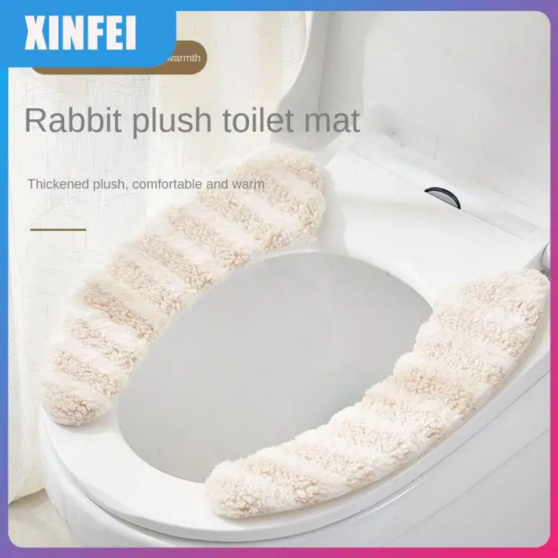 

Soft Reusable Toilet Mat Pad Warmer Toilet Pad Adhesive Toilet Cushion Toilet Supplies Electrostatic Adsorption Washable