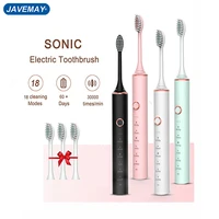 electric toothbrush sonic tooth brush rechargeable ipx7 waterproof 18 mode travel adult timer toothbrush with 4 brush head j272