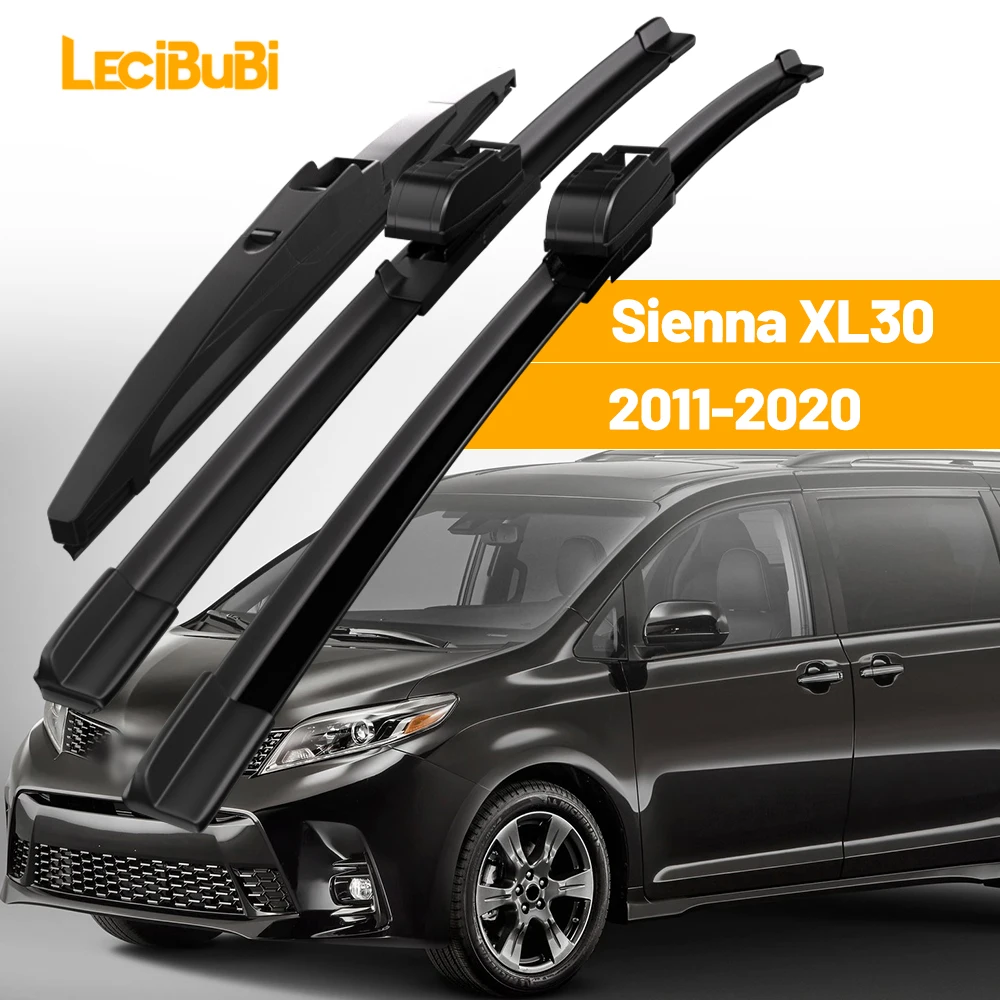 

Комплект Передних И Задних Дворников Для Toyota Sienna XL30 2011-2020, Резиновые Щетки Стеклоочистителя, Черные