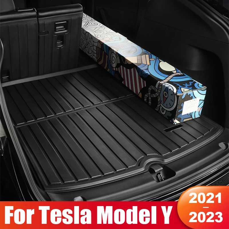 

For Tesla Model Y 2021 2022 2023 Car Rear Cargo Liner Boot Tray Trunk Mat Luggage FLoor Carpet Tray TPE Waterproof Accessories