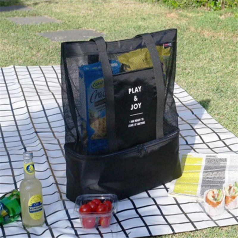 

Insulated Cooler Bag Women Portable Thermal Lunch Box Travel Picnic Food Beverage Fresh Keeping Storage Tote Handbag Organizer