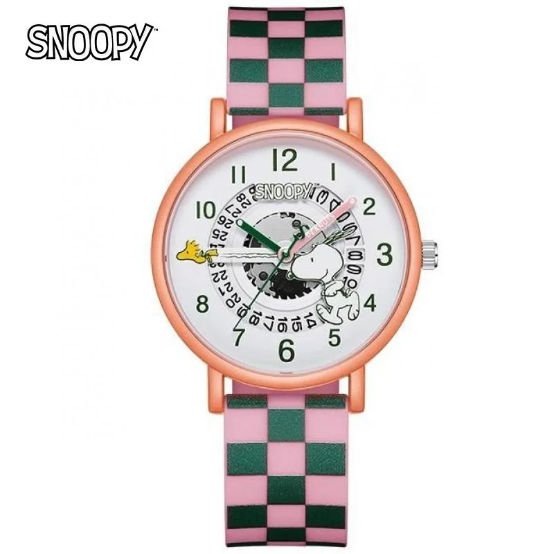 

Snoopy Peanuts For Women Watch 3D Cartoon Dial Japan Miyota Quartz Wristwatch Date Young Lady Girl Student 2023 New Montre Femme