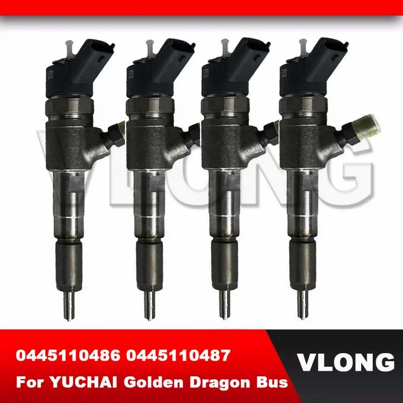 4 шт. Оригинальный Новый инжектор дизельного топлива Inyestor YUCHAI Golden Dragon Bus 0445110486