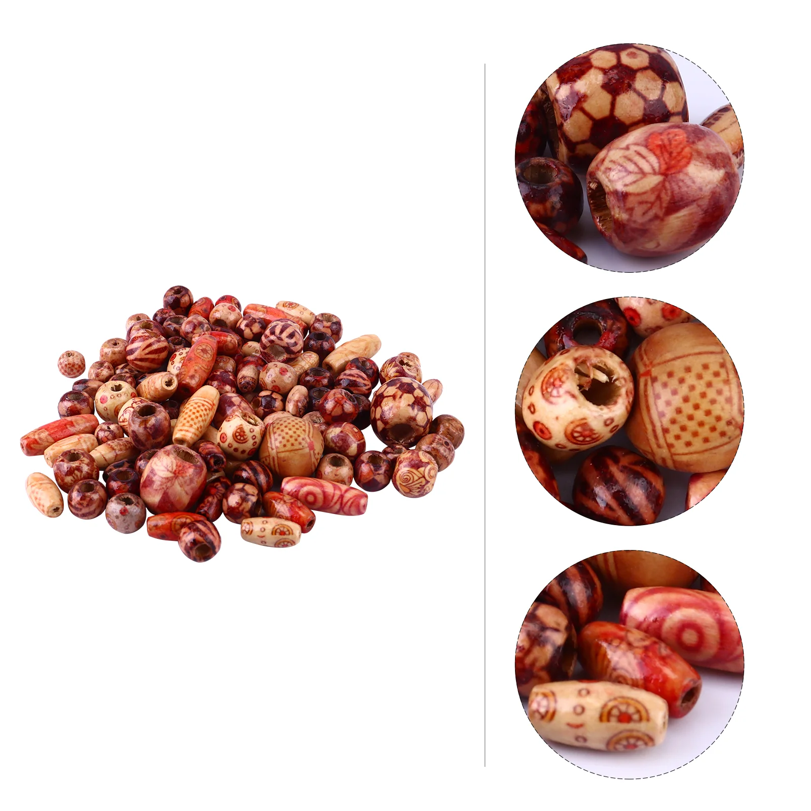 

500pcs DIY Hair Beads Loose Wood Beads for Jewelry Making Hair Tube Beads African Dreadlocks Beads Bracelet DIY Accessories