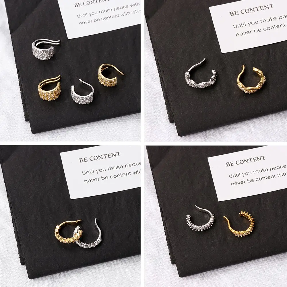 

Accessories No Pierced Party Jewelry Ear Clip Zircon Ear Cuff No Piercing Earring CZ Cuff Earrings