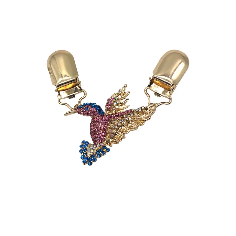 Винтажная Женская Брошь для шали зажим свитера бриллиантовая птица воротника