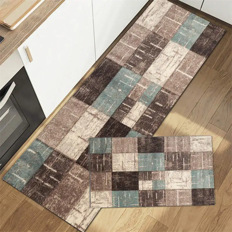 

Home Kitchen Area Rug Anti-slip Carpet Door Mat Entrance the Bedroom Foot Strap-ons for Husband and Wife Bedside Stove Floor