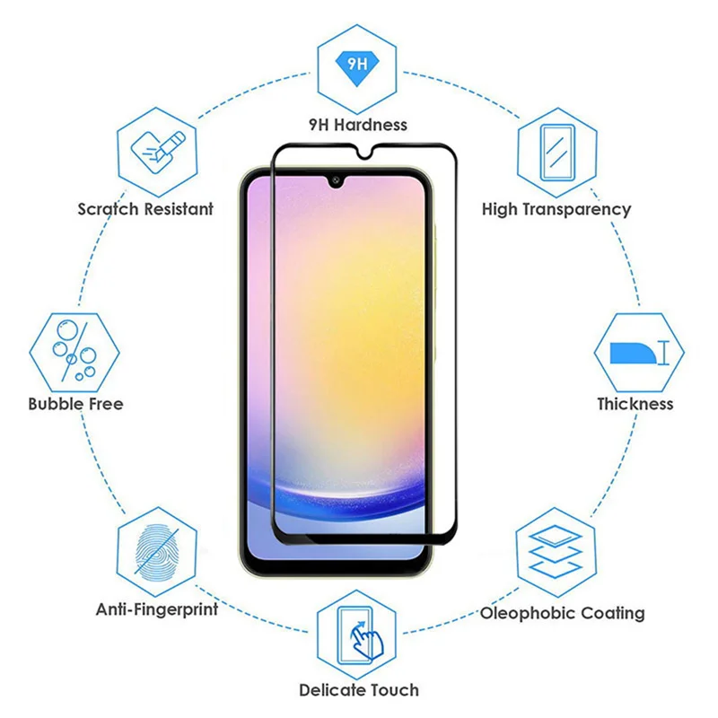 5 шт. 9D стекло для Samsung A25 A24 A23 A22 5G закаленное самсунг галакси а25 защитная пленка 4G