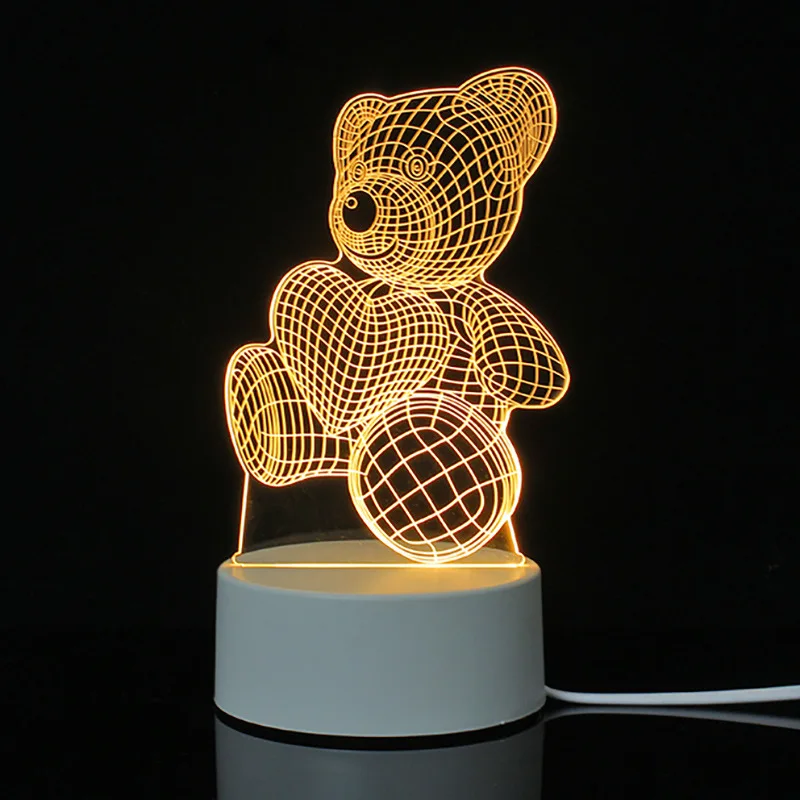 

Colorful Cartoon Night Light 3D USB Touch Acrylic Light With Remote Control Table Ambient Lamp for Bedroom Decoration Kids Gifts