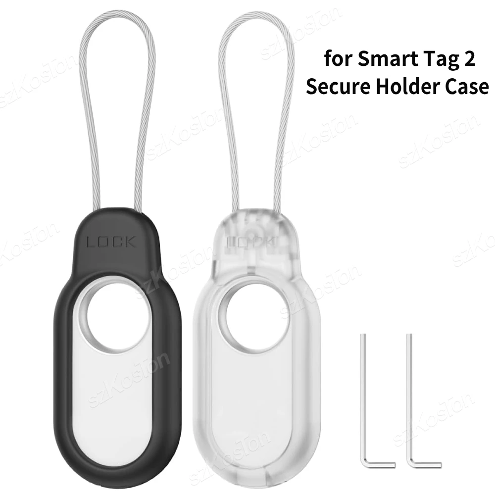 Чехол с безопасным замком для Samsung Galaxy SmartTag2 прочным проводом чехол-держатель