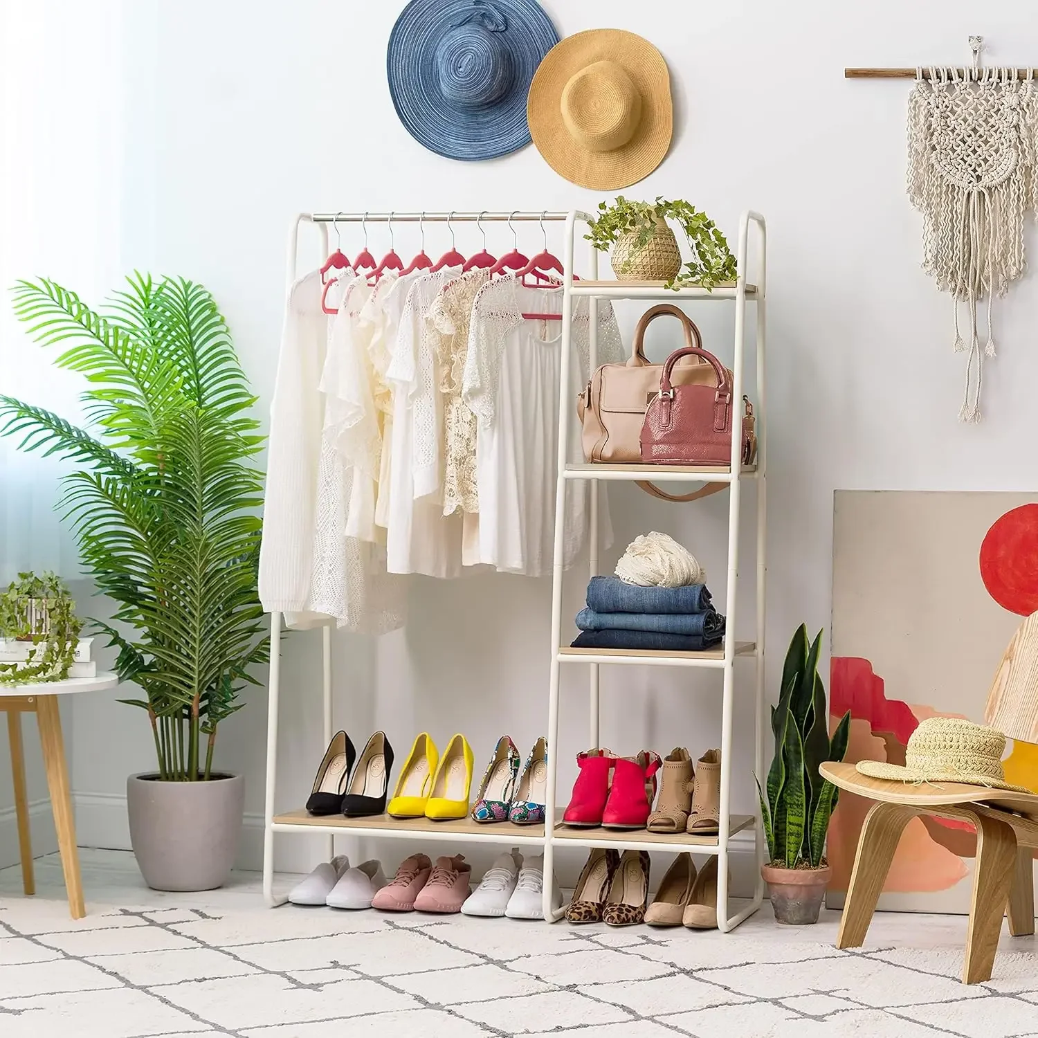 Вешалка для одежды подвешивания Отдельностоящая вешалка Легко собрать