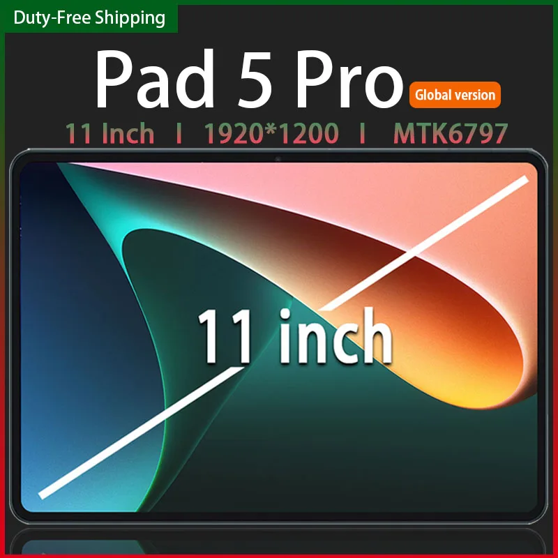 

Pad 5 Pro Tablet 11 Inch LED Screen World Premiere Global Version 12GB RAM 512GB ROM Octa Core WIFI GPS Original Tablet Android