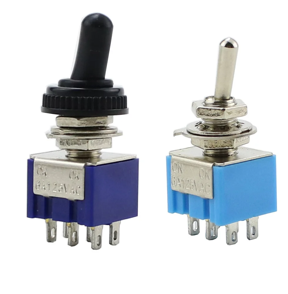 10 шт. мини 6-контактные 2-позиционные переключатели вкл. DPDT мини-переключатель 6A/125V