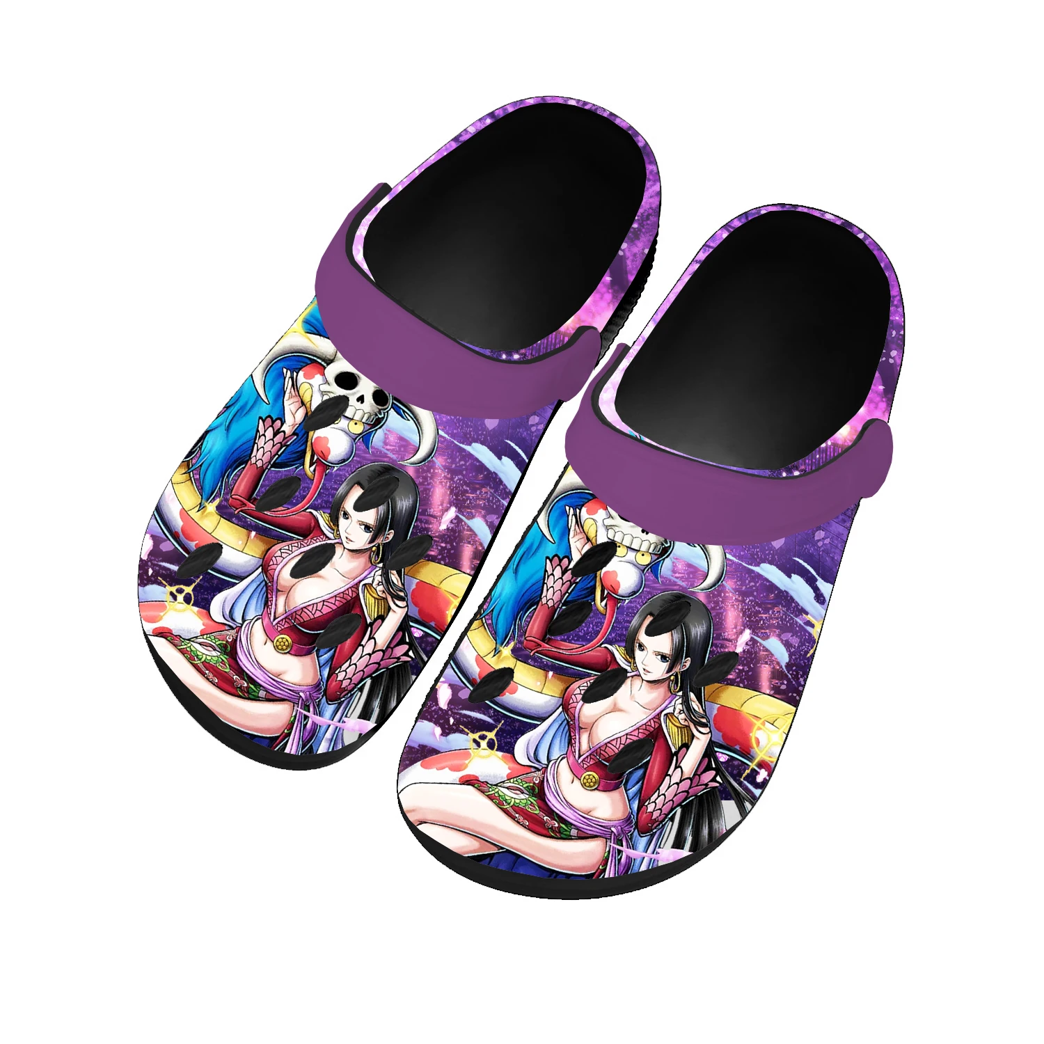 

Japanese Anime manga Comic Boa Hancock Home Clogs Mens Women Teenager Custom Made Water Shoes Garden Beach Hole Slippers Sandals