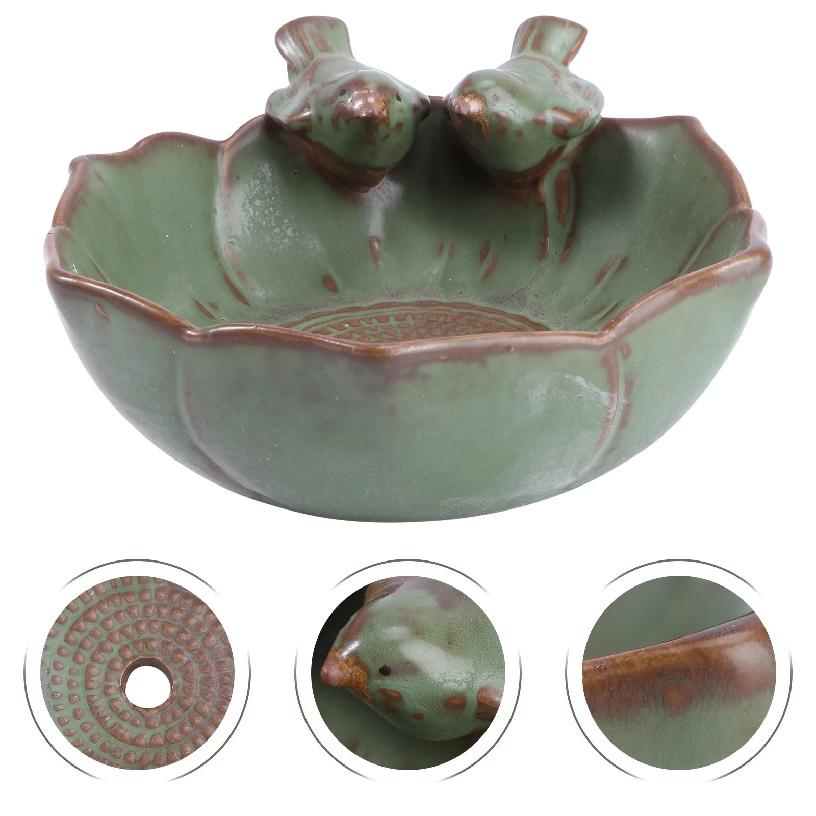 

Products Household Bird Feeder Ceramic Succulent Pot Feeding Container Mini Pots