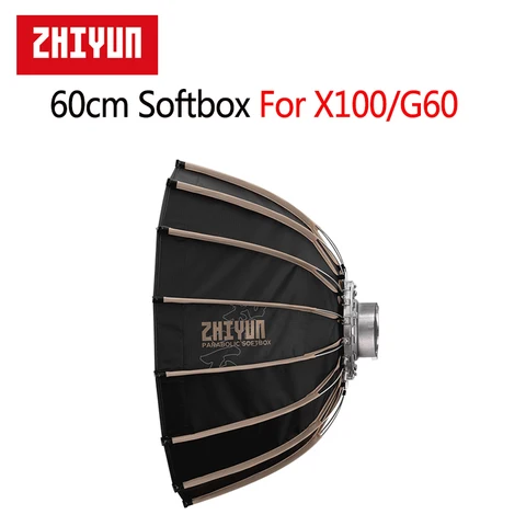ZHIYUN 60 см софтбокс с глубоким горлышком Bowens Mount адаптер для ZHIYUN MOLUS G60 MOLUS X100 COB светодиодные аксессуары для ламп для фотосъемки
