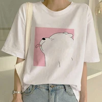 polar bear kawaii graphic print t shirt women harajuku aesthetic white tops tshirt tee 2022 new korea style anime female t shirt
