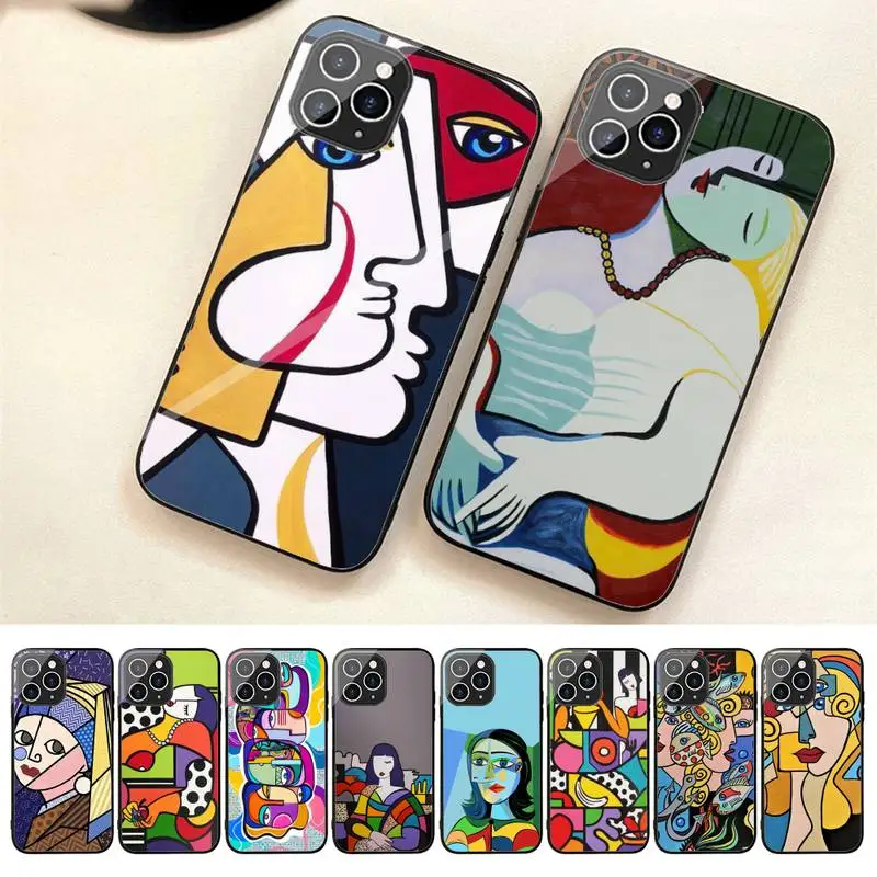 

Picasso Abstract Art Painting Phone Case For Iphone 7 8 Plus X Xr Xs 11 12 13 14 Se2020 Mini Promax Tempered Glass Fundas