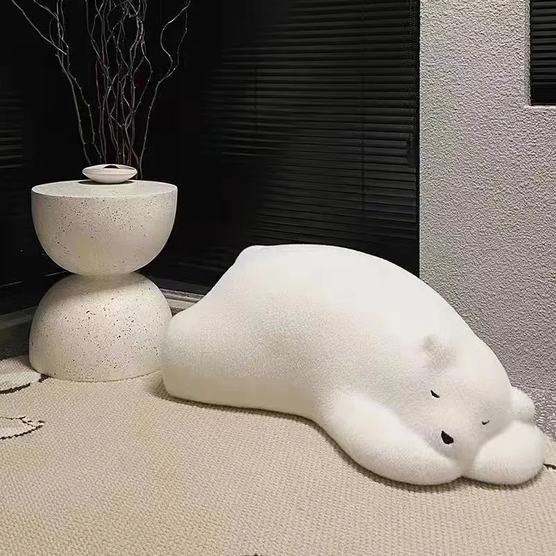 

Leaning Bear Sofa Leisure Living Room Bedroom Animal Seat Designer Model Online Influencer Cute Low Stool Japanese Nordic Style