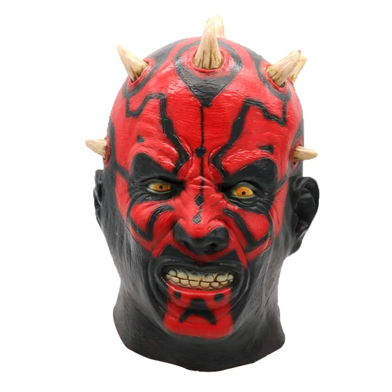Star Wars The Phantom Menace Darth Maul Cosplay Mask Costume Latex Helmet Halloween Party Carnival Props