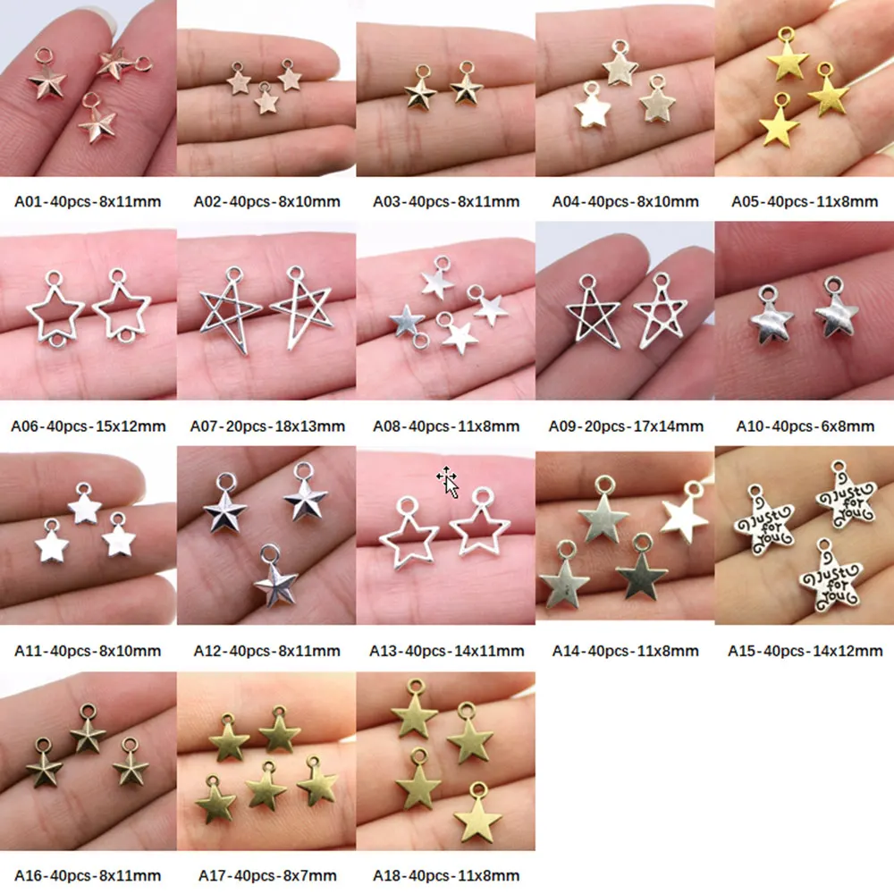 

Small five-pointed Star Charm Pendant Jewelry Findings Components Handmade