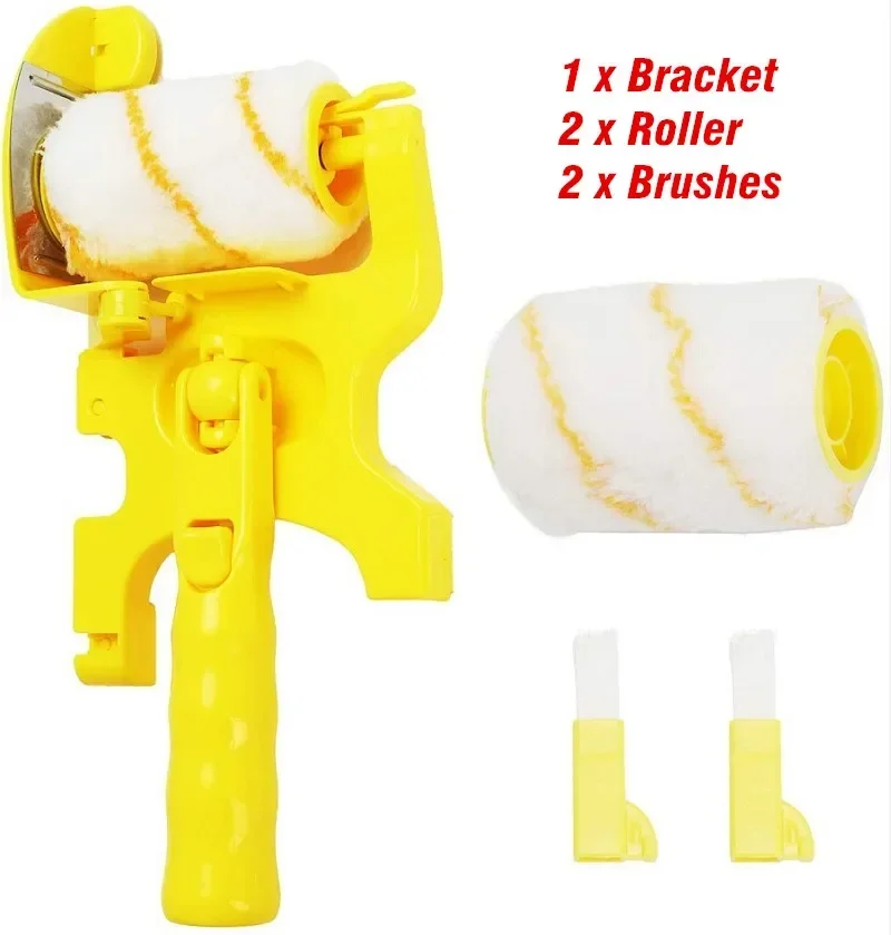 

Многофункциональная валиковая кисть для кромок с чистым вырезом, бытовой набор инструментов для декоративной живописи на стене и потолках со стержнем и лотком